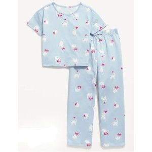 NWT Girls Old Navy Jersey Knit Pajama Set Size XS (5) Cat's Meow